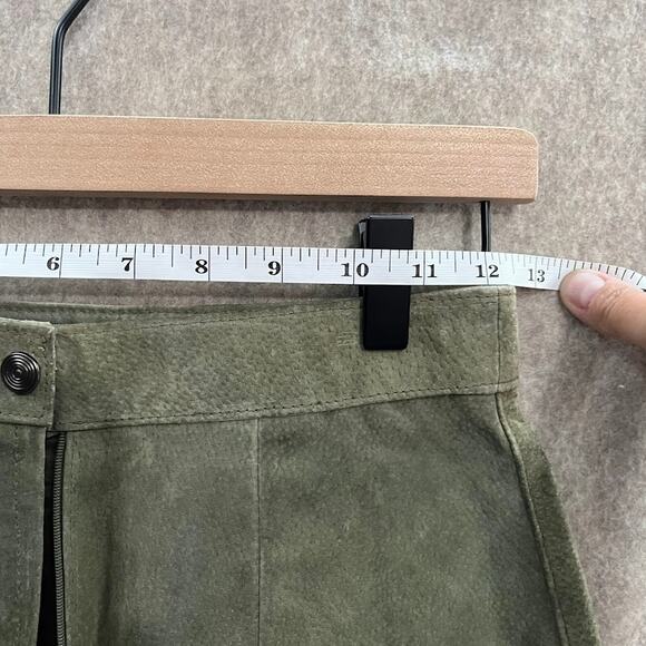 Global Identity Green Leather Skirt Oktoberfest Size 5/6 - Picture 6 of 11